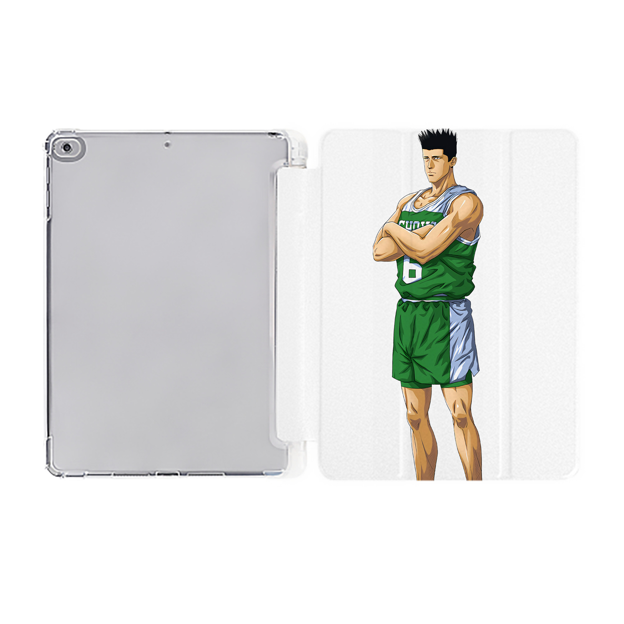 （画像用） SLAM DUNK／スラムダンク IPad ケース ペン収納付き 三つ折りスタンド PUレザー×シリコン 対応機種9.5/10.5/10.9インチ